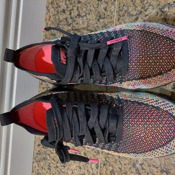 Nike Air Vapormax Flyknit 2 Black Multi Color 2018 942843-015 Women's Size 5.5 - Picture 8 of 11